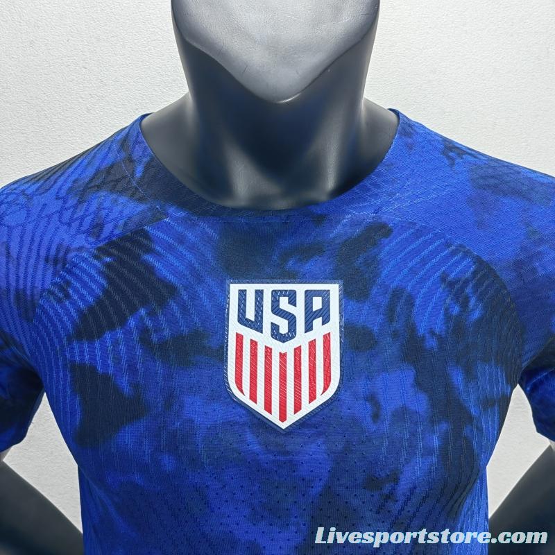 Player Version 2022 USA Away Soccer Jersey