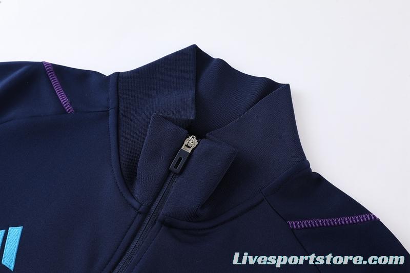 2022 Argentina Navy Full Zipper Tracksuit