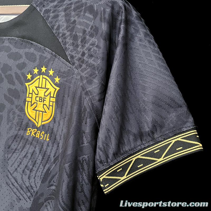 Women  2022 Brazil Black Concept Jersey