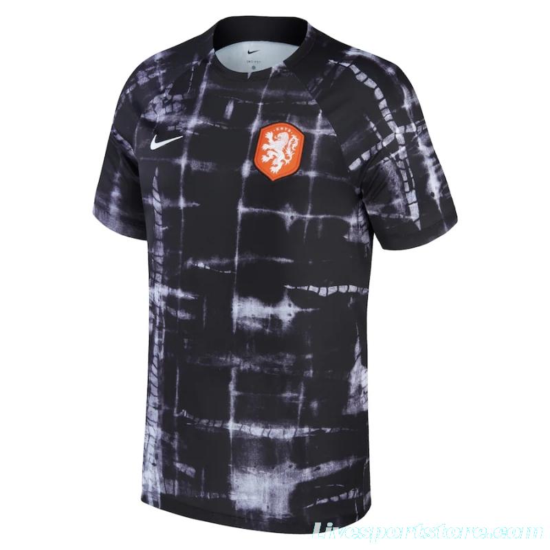 2022 Netherlands Black Pre-Match Jersey