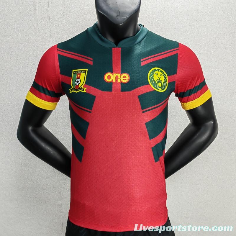 Player Version 2022 Cameroon Away Red Jersey