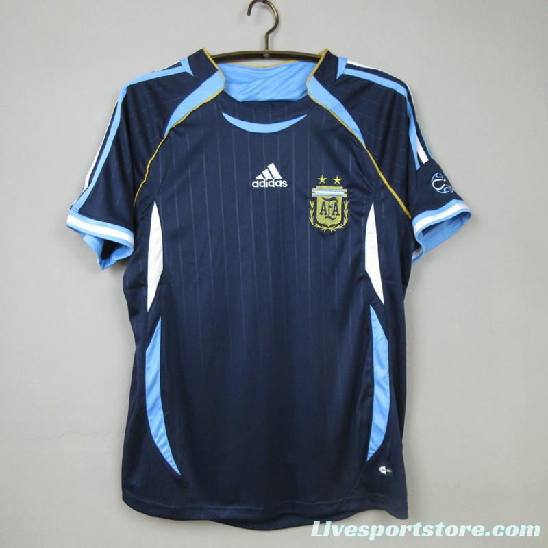 Retro 2006 Argentina Away Blue Jersey