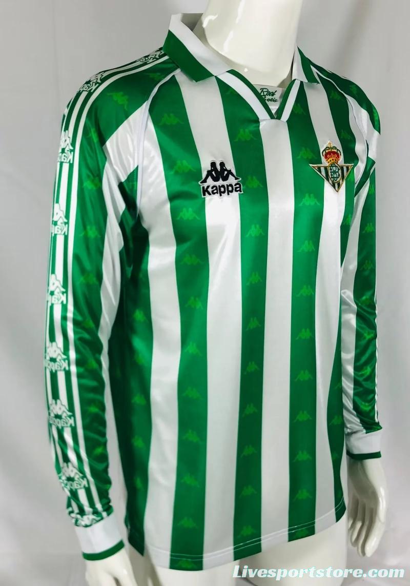 Retro 95/96 Real Betis Home Long Sleeve Jersey