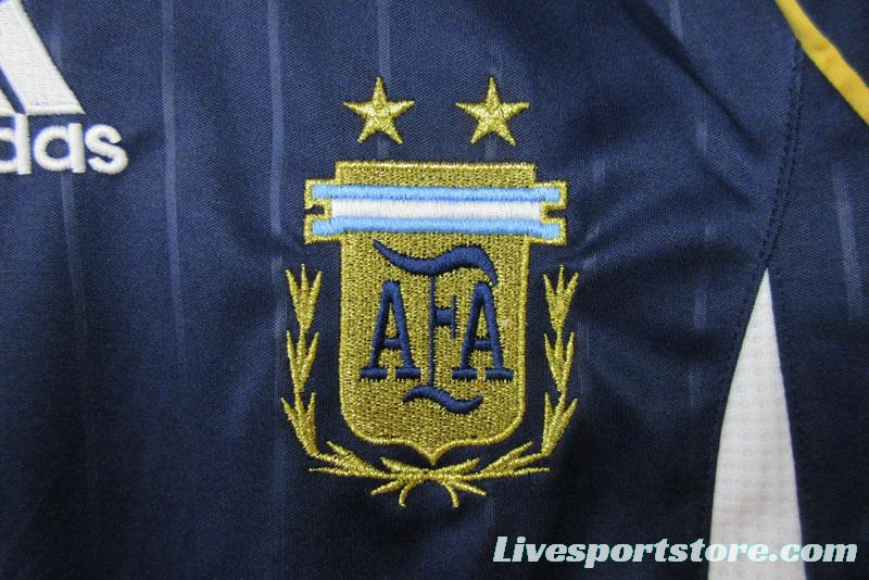 Retro 2006 Argentina Away Blue Jersey