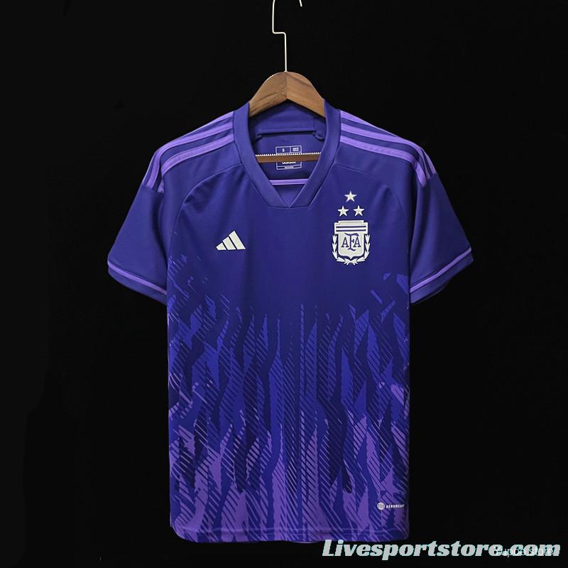 3 Stars 2022 Argentina Away Jersey