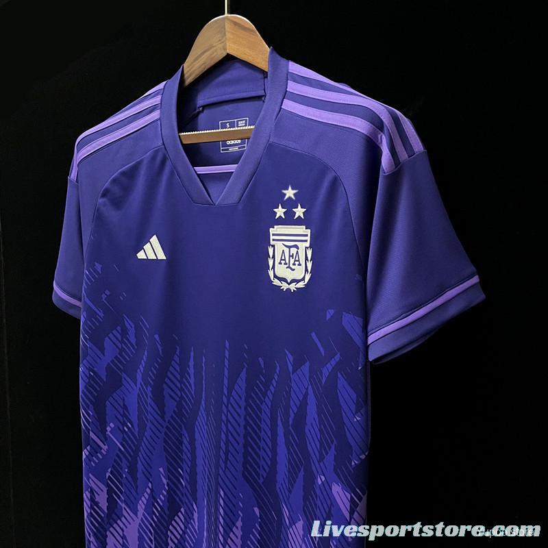 3 Stars 2022 Argentina Away Jersey