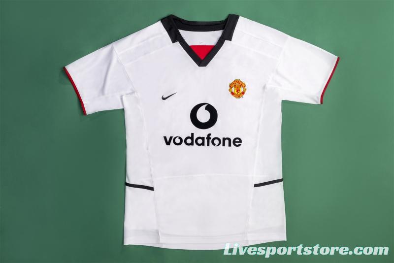 Retro 02/03 Manchester United Third White Soccer Jersey