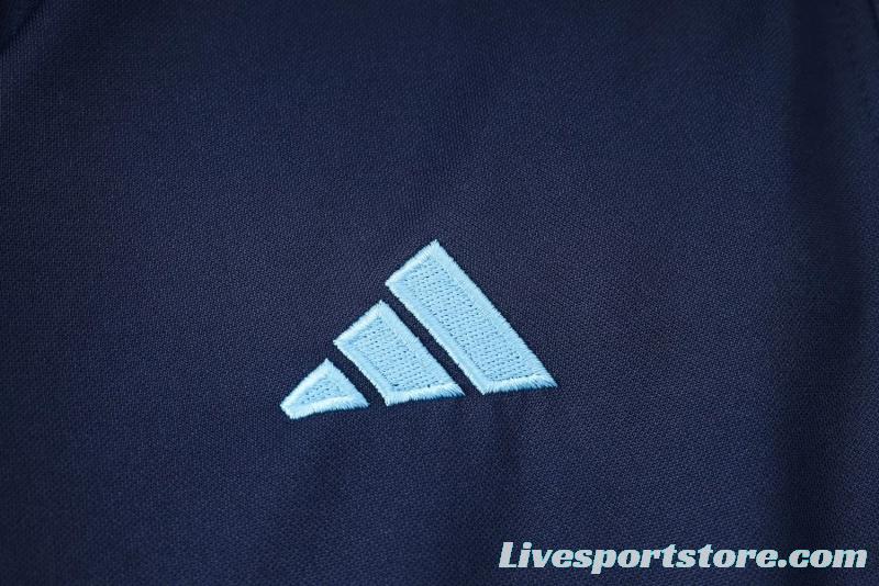 3 Stars 2022 Argentina Navy Full Zipper Tracksuit