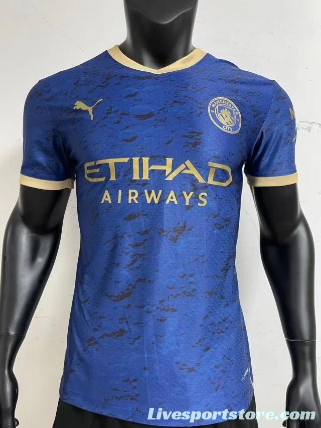 Player Version 22 23 Manchester City Chinese New Year Rabbit Blue Training Jersey