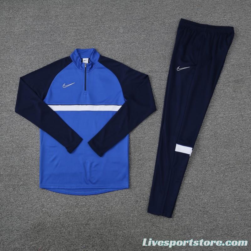 2023 NIKE Blue Black Half Zipper Jacket +Pants