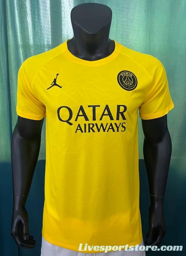 22/23 PSG X Jordan Yellow Pre-Match Jersey