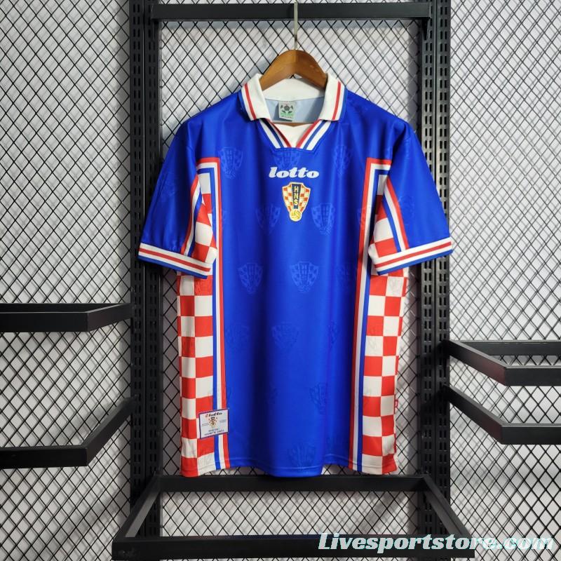 Retro 1998 Croatia Away Blue Jersey