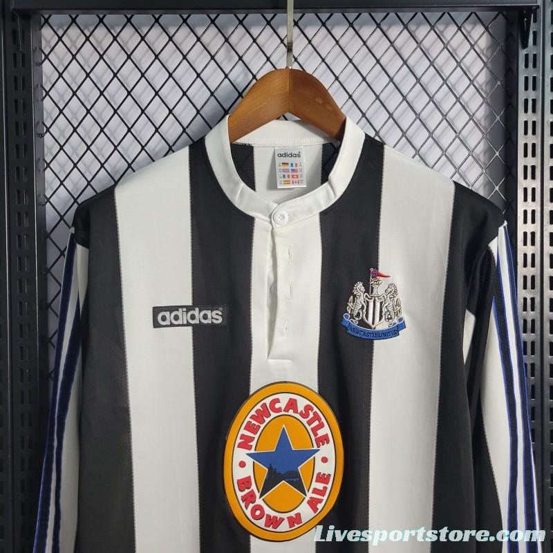 Retro 1995-97 Long Sleeve Newcastle Home Soccer Jersey