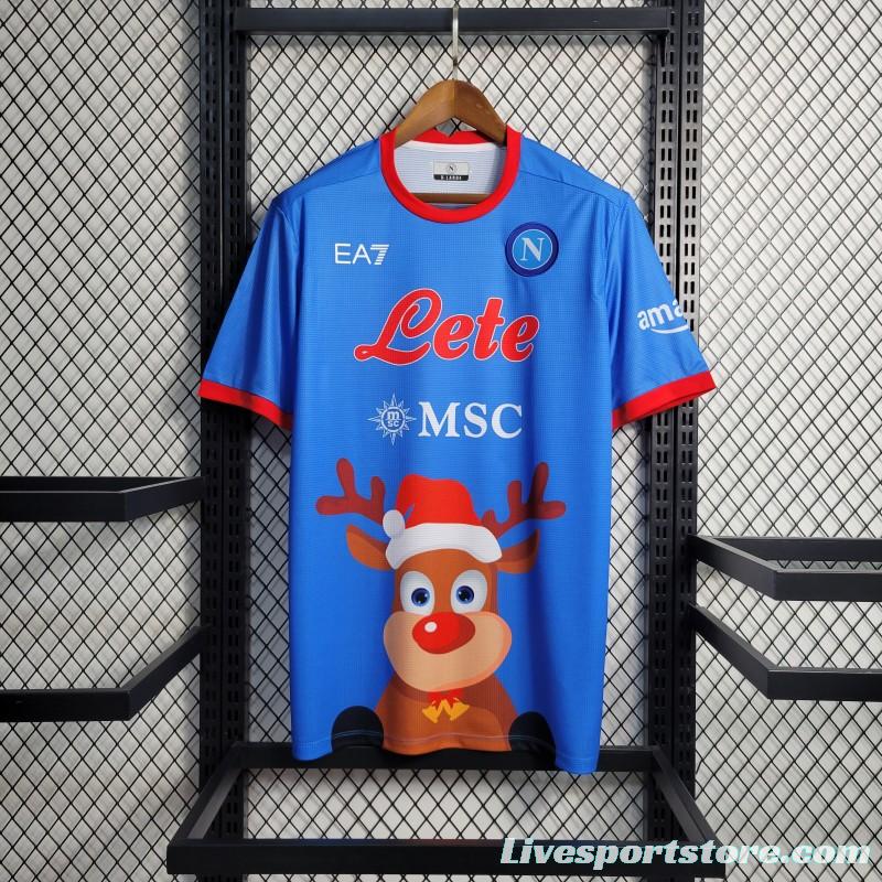 22-23 Napoli Christmas Special Version Blue Jersey