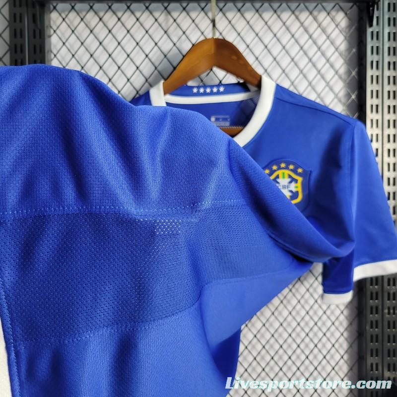 Retro 2006 Brazil Away Blue Jersey