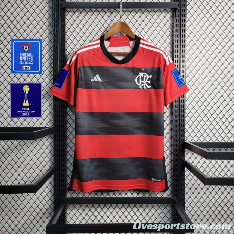 23/24 Flamengo Home Jersey With All Sponsors+Patches