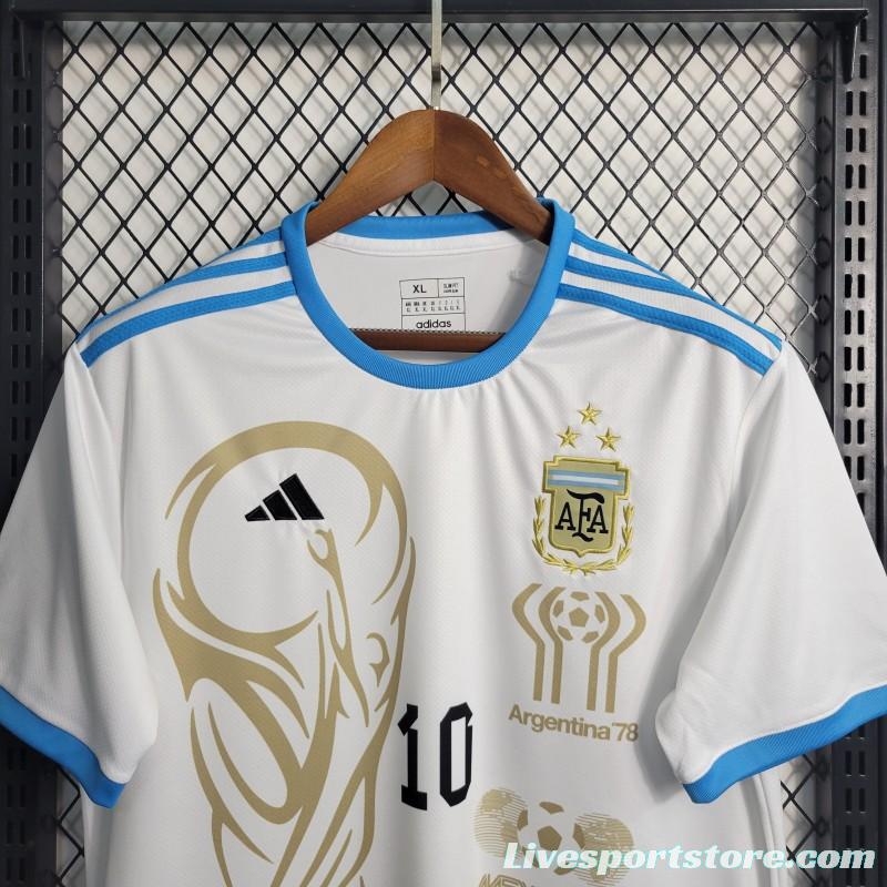 2023  Argentina World Cup White Training Jersey