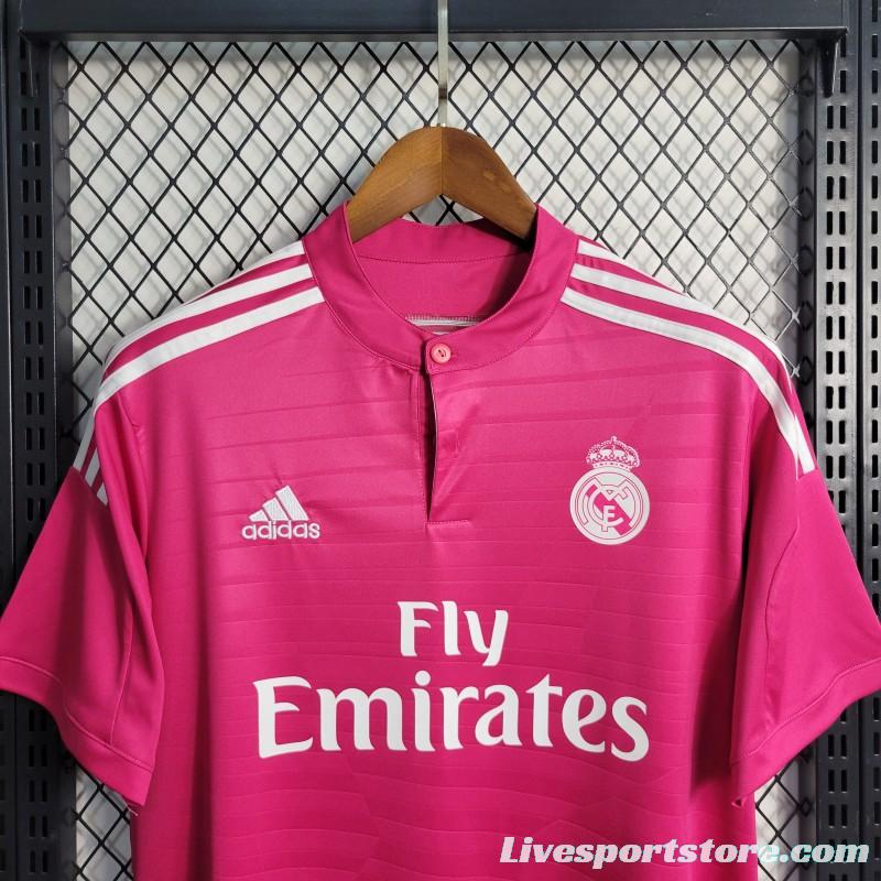 Retro 14-15 Real Madrid Away Pink Jersey