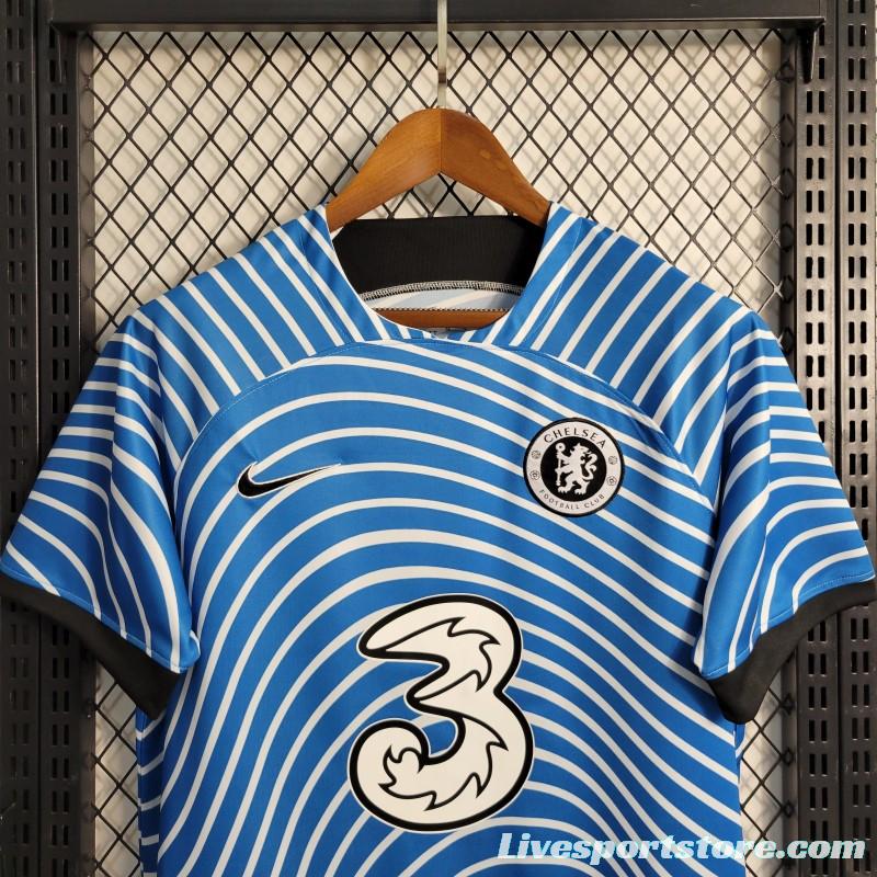 23-24 Chelsea Training Blue Jersey