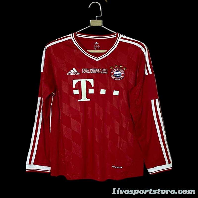 Retro 13 14 Bayern Munich Home Champion Long Sleeve Jersey