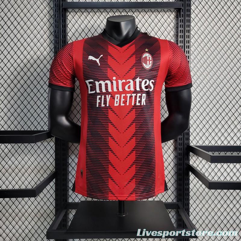 Player Version 23-24 AC Milan Home Jersey