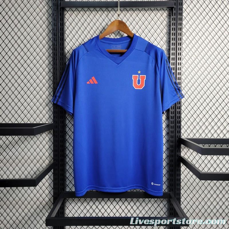 23-24 23/24 Club Universidad De Chile Blue Training Jersey