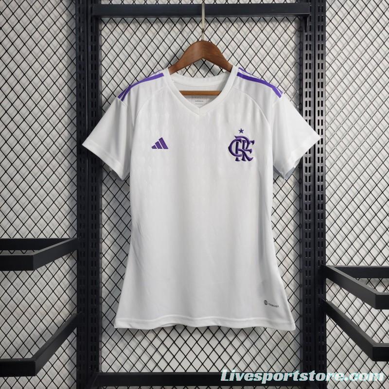 23-24 Women Flamengo Goalkeeper White Jersey