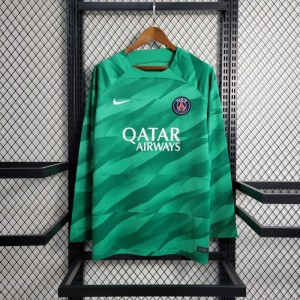 23-24 Long Sleeve PSG Green Goalkeeper Jersey