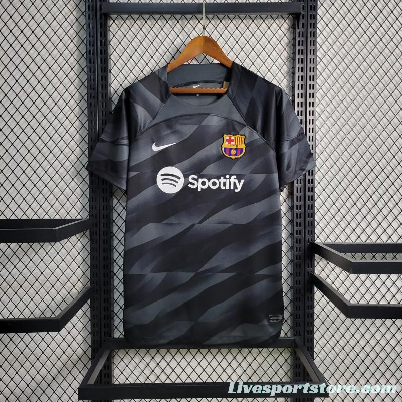 23-24 Barcelona Black Goalkeeper Jersey