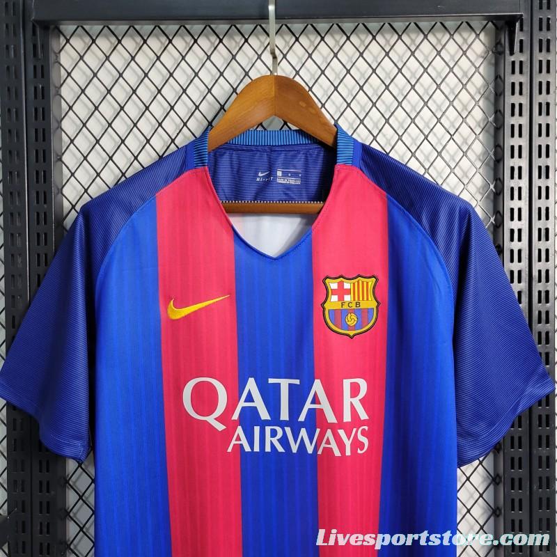 Retro 16-17 Barcelona Home Soccer Jersey