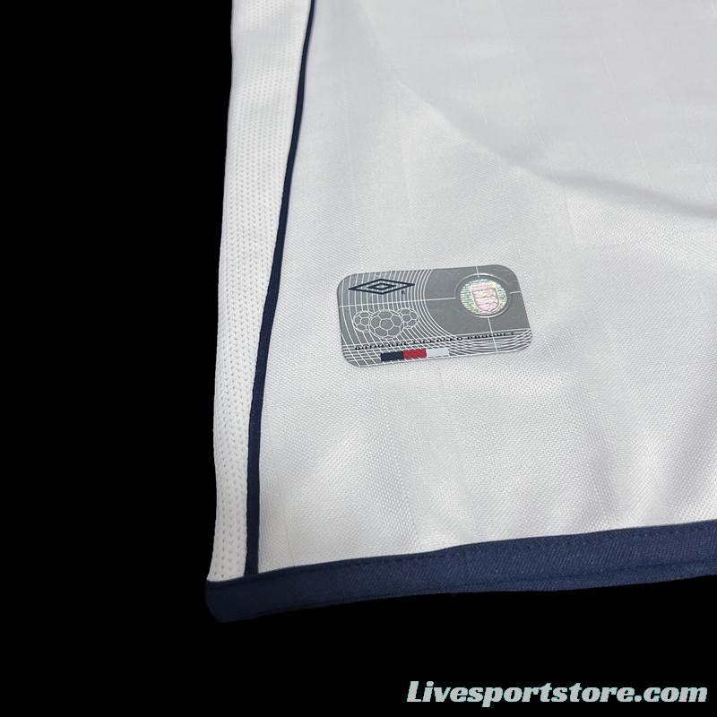 Retro 2002 England Home Soccer Jersey