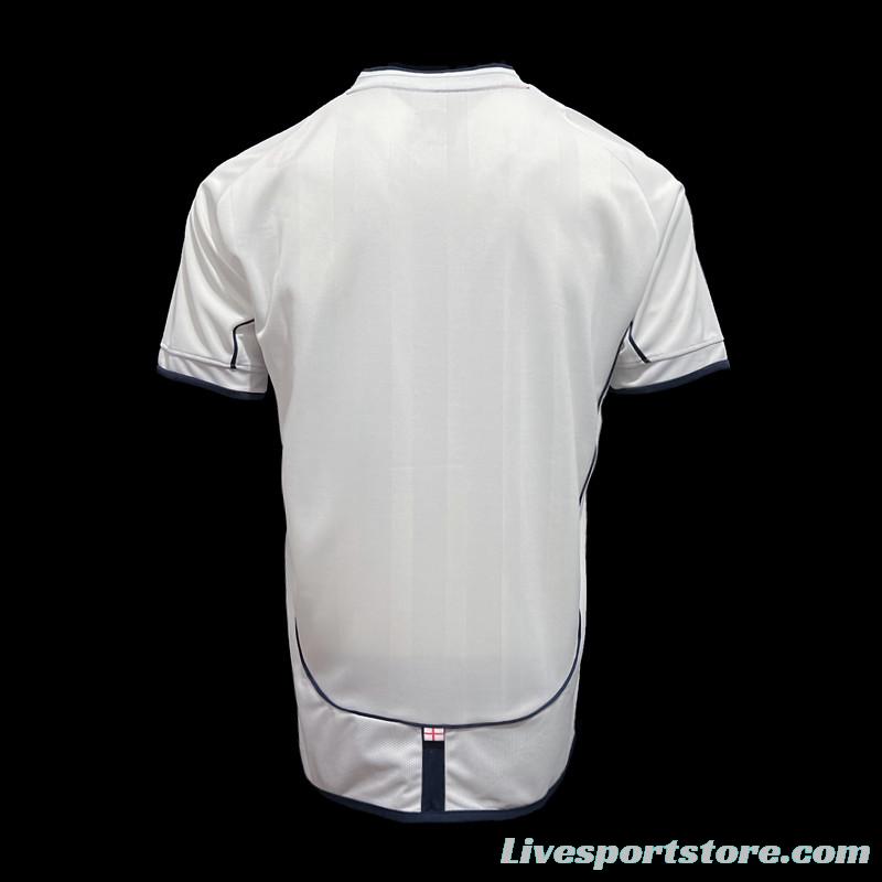 Retro 2002 England Home Soccer Jersey