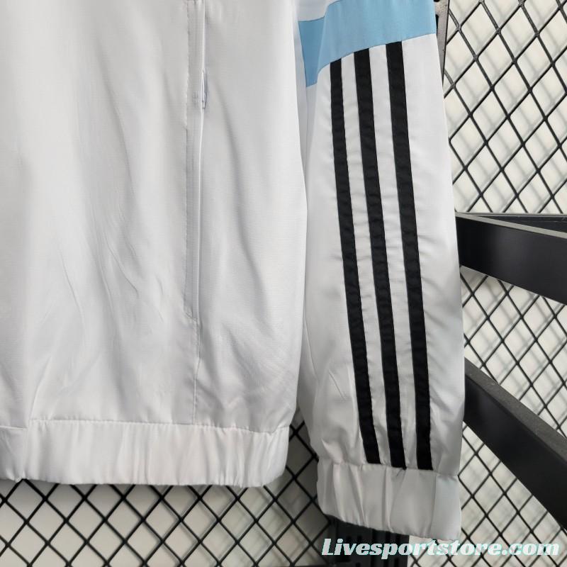 23-24 Real Madrid White Windbreaker