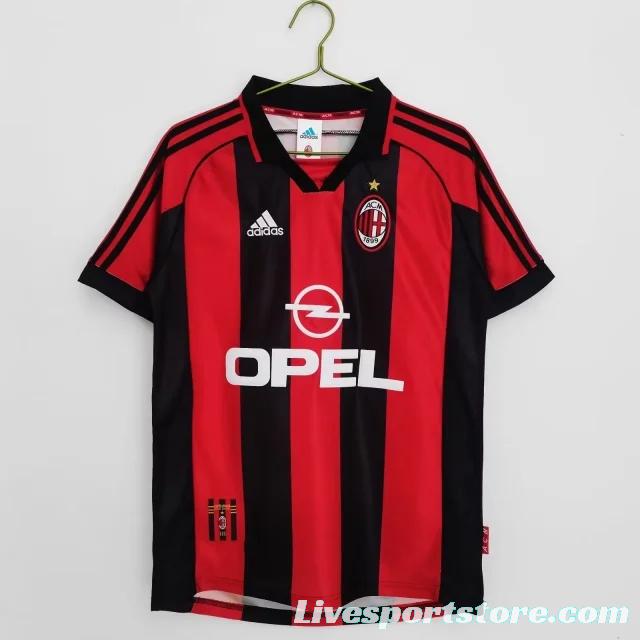 Retro 98/99 AC Milan Home Jersey