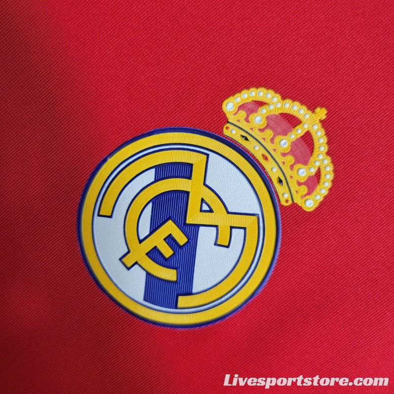 Retro Long Sleeve 11-12 Real Madrid Away Red Jersey