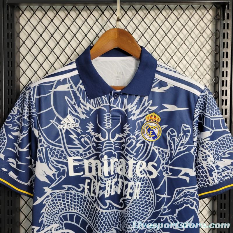 23-24 Real Madrid Special Edition Blue Dragon Jersey