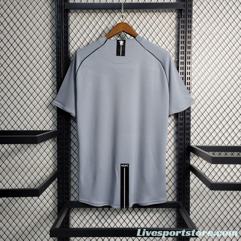 Retro 07-08 Manchester United Gray Goalkeeper Jersey