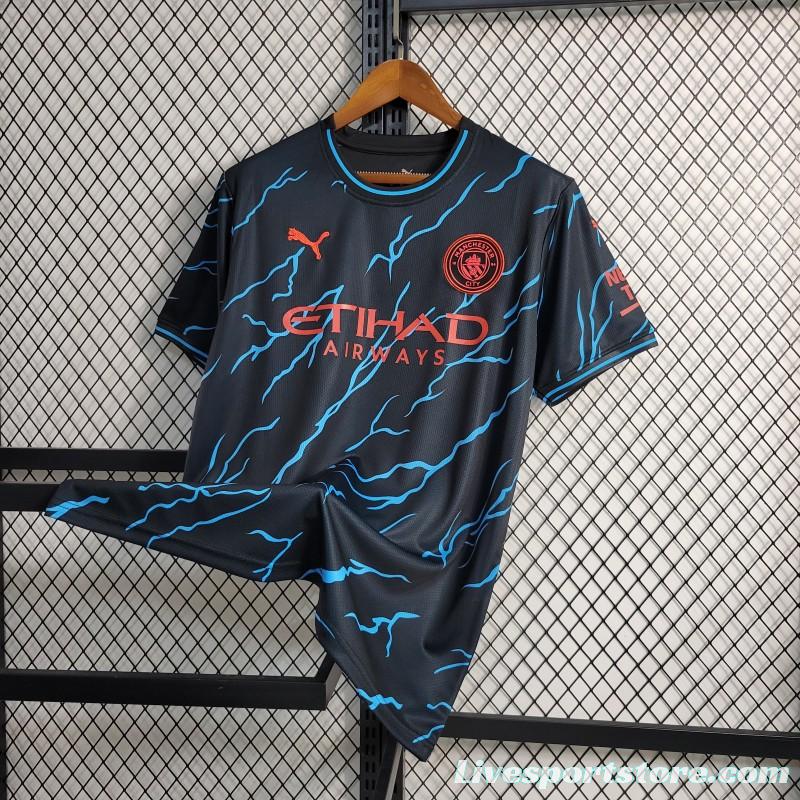 23-24 Manchester City Training Black Jersey