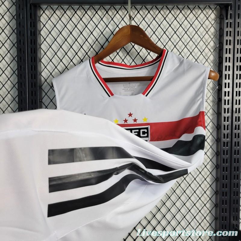 22-23 Sao Paulo Home Vest White Jersey