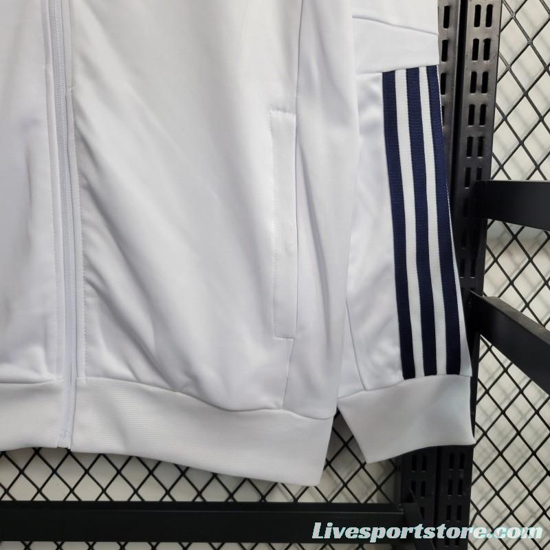 23-24 Cruzeiro White Full Zipper Training Jacket