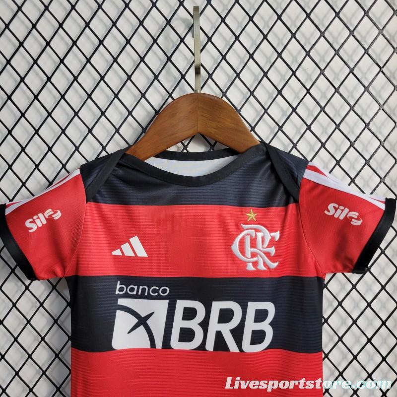 23-24 Flamengo Home Soccer Jersey Baby  6-18 Month