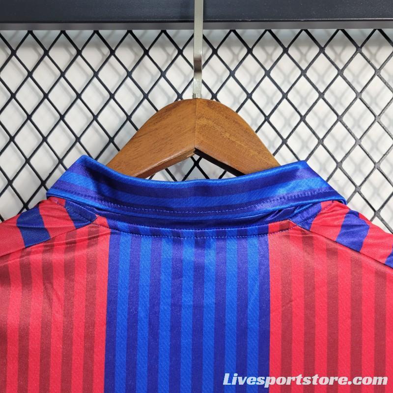 Retro 91/92 Barcelona Home Long Sleeve Jersey