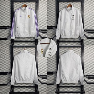 23/24 Reversible Real Madrid White Windbreaker