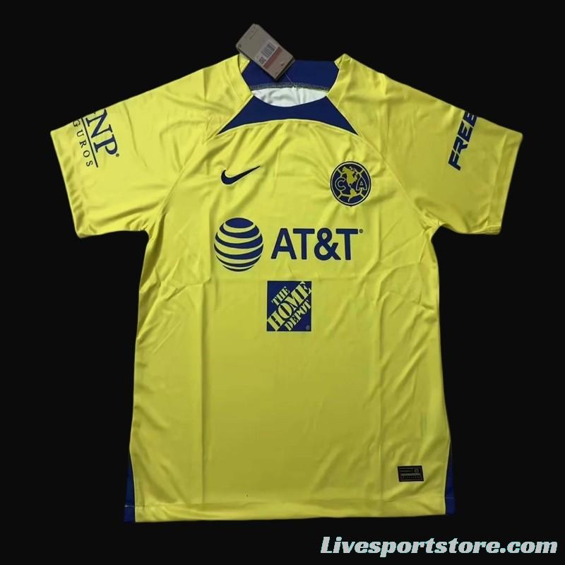 23/24 Club America Yellow Training Jersey