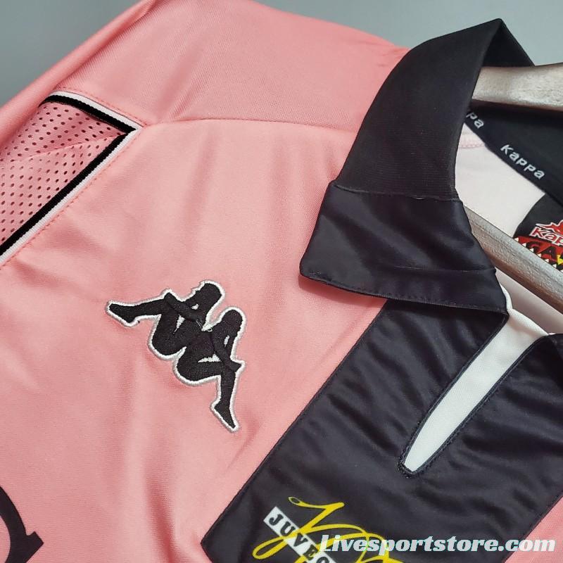 Retro 97/98 Juventus Away Pink Long Sleeve Jersey