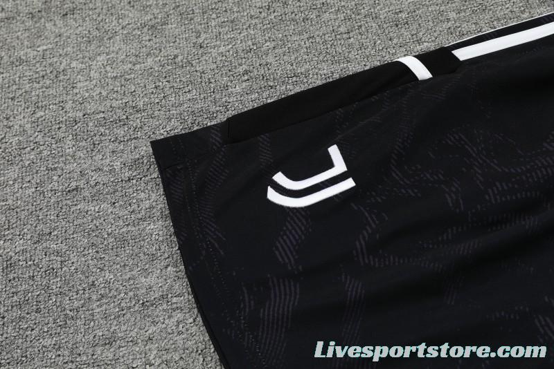 23-24 Juventus Black White Short Sleeve+Shorts