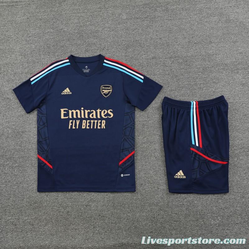 23-24 Arsenal Navy Short Sleeve+Shorts