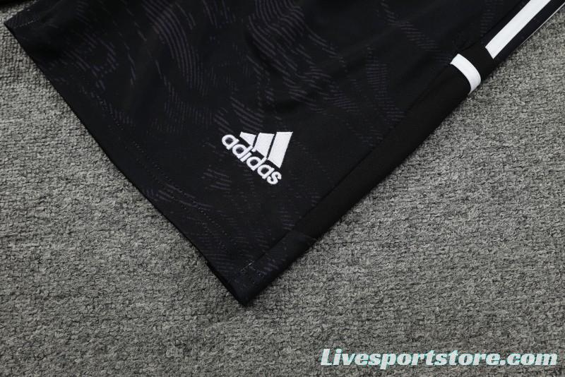 23-24 Juventus Black White Vest Jersey+Shorts