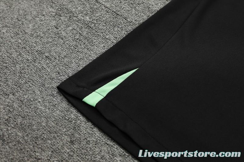 23-24 Liverpool Black Green Short Sleeve+Shorts