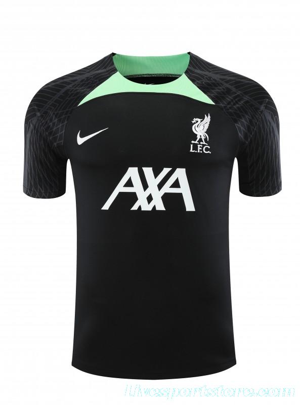 23-24 Liverpool Black Green Short Sleeve+Shorts